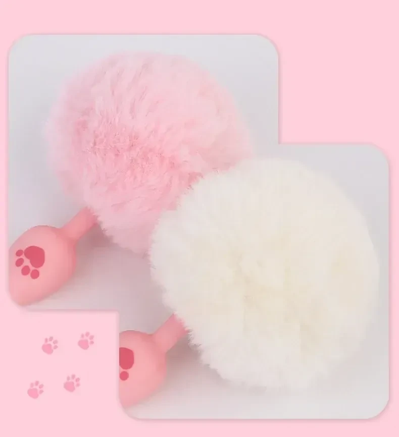 ergonomic butt plug with tail