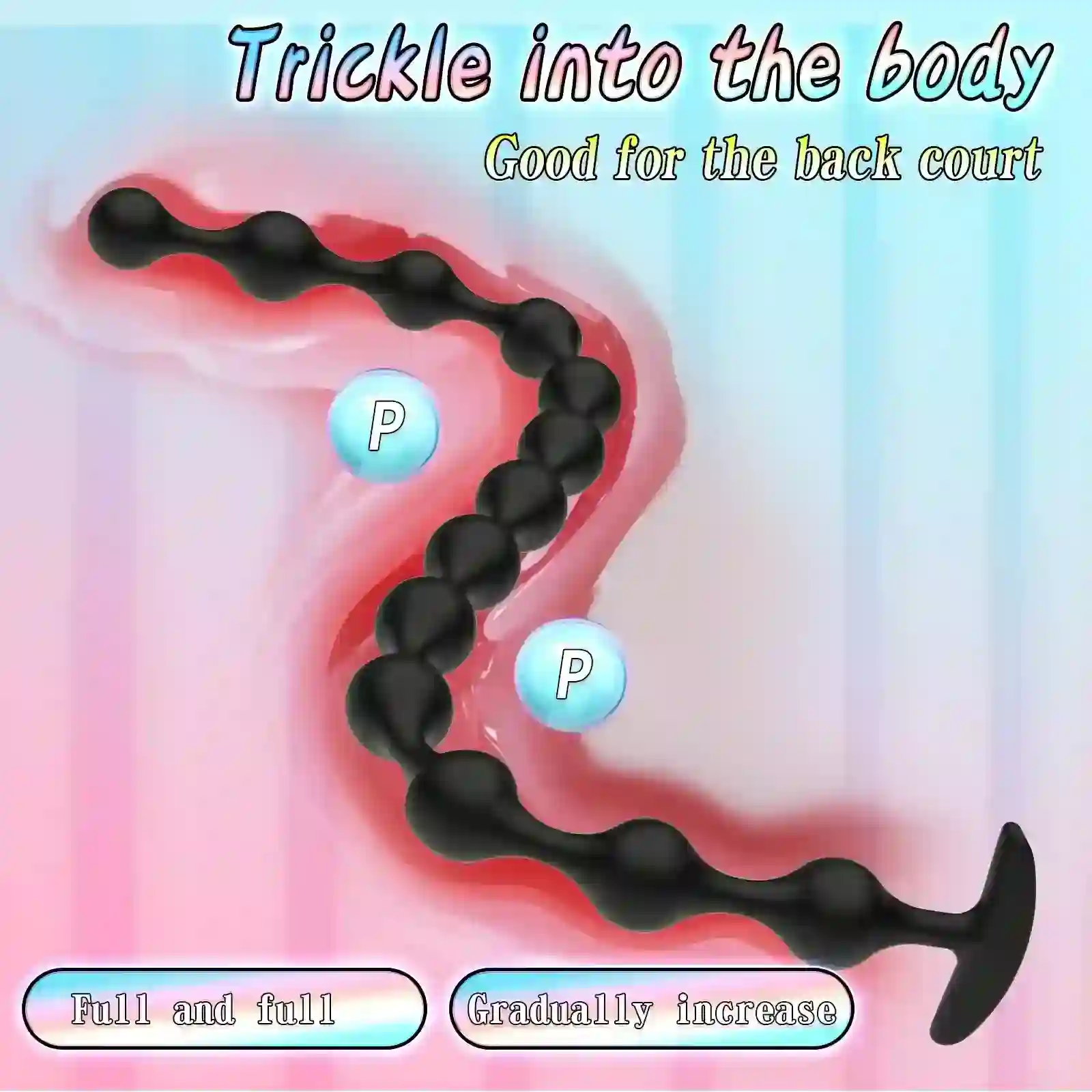 ergonomic design anal beads silicone
