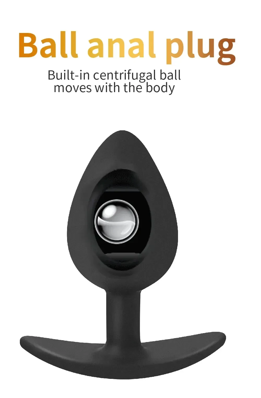 ergonomic design anal plug black