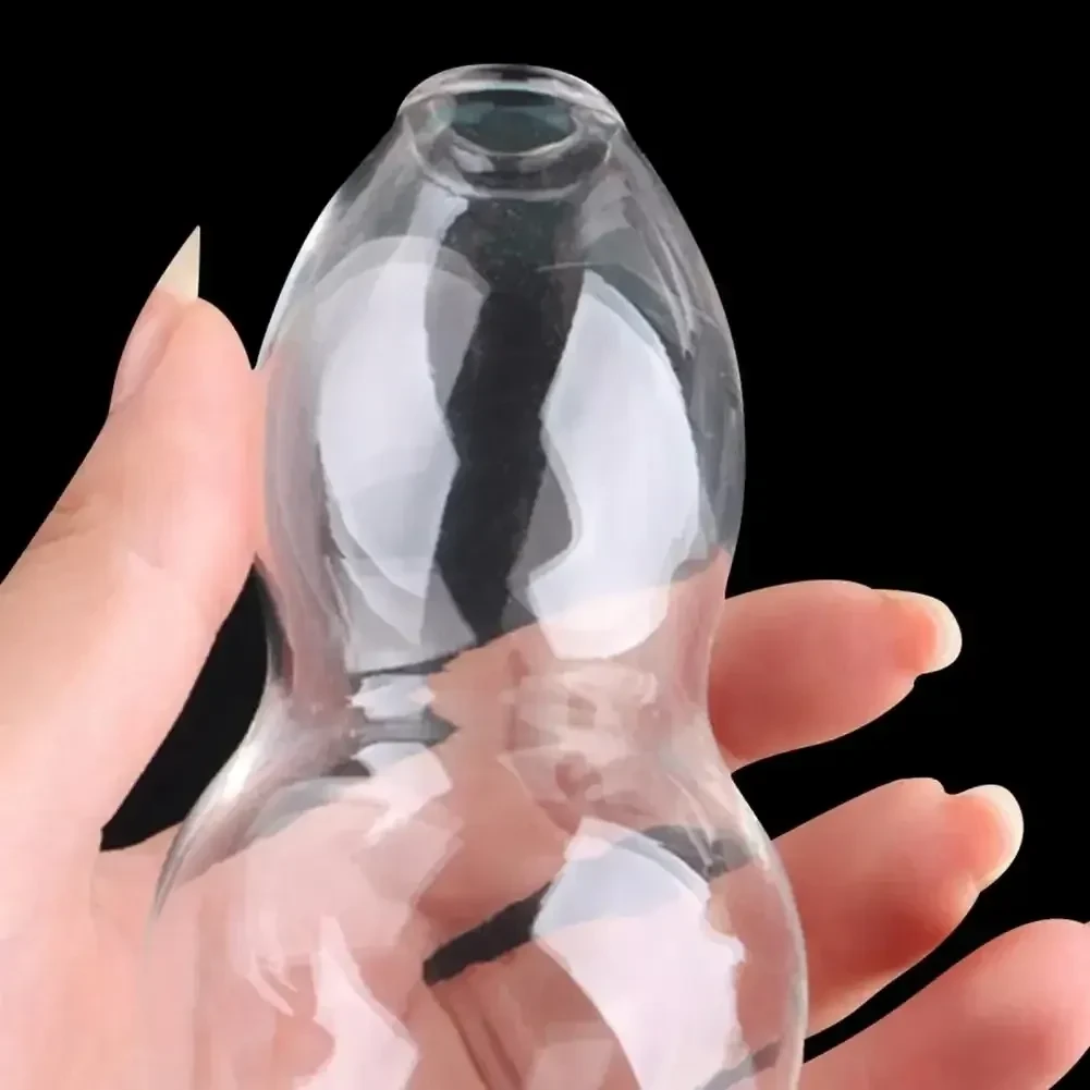 ergonomic glass anal insert toy