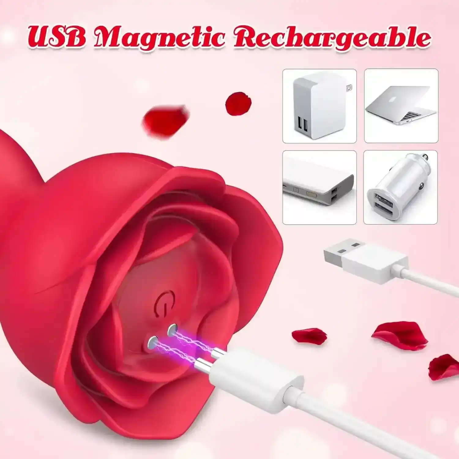 ergonomic rose shaped prostate massager
