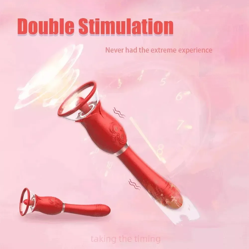 ergonomic rose tongue vibrator pink