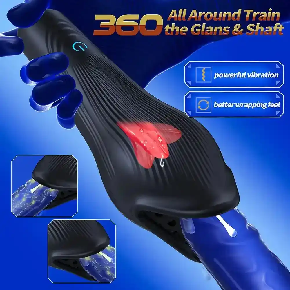 ergonomic shaped oral vibrator for men