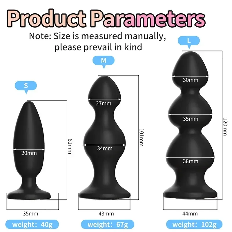 ergonomic silicone anal plug flared