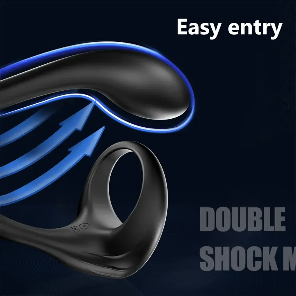 ergonomic silicone anal vibrator men