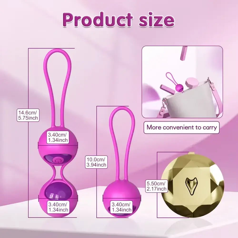 ergonomic silicone kegel balls vibrator