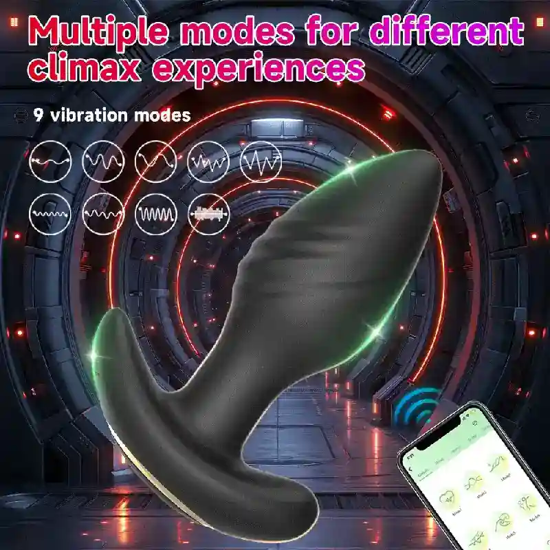 ergonomic silicone prostate massager 9 modes
