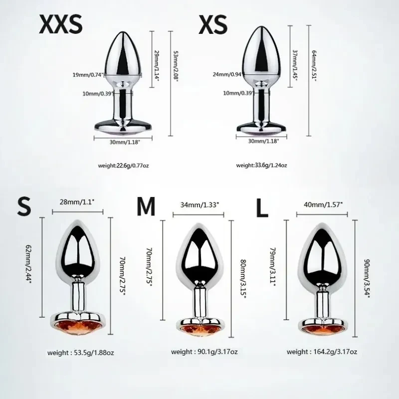 ergonomic stainless steel butt plug
