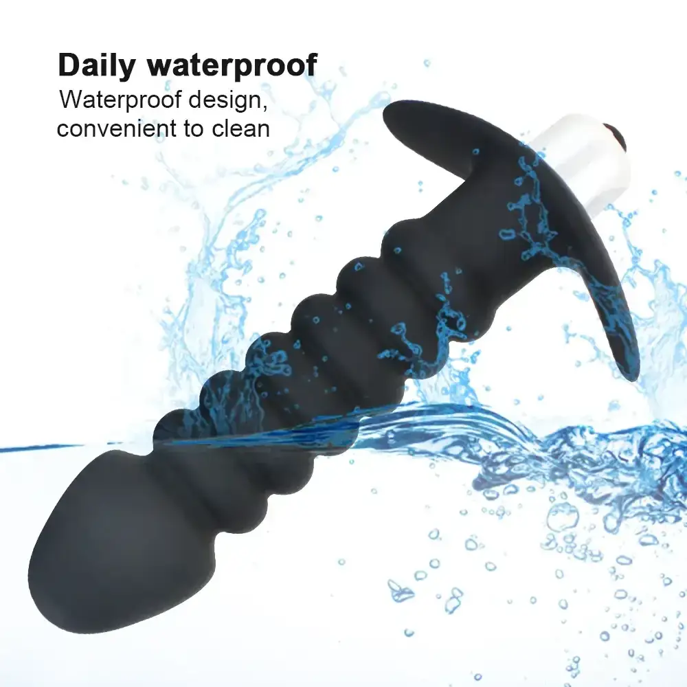 ergonomic threaded silicone anal plug