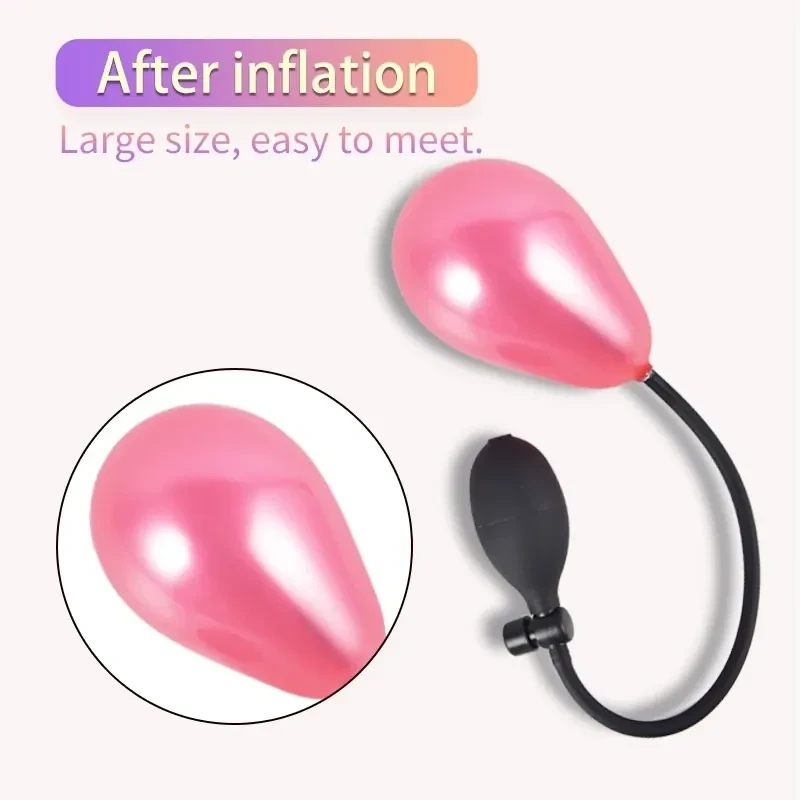 expandable silicone anal plug manual pump