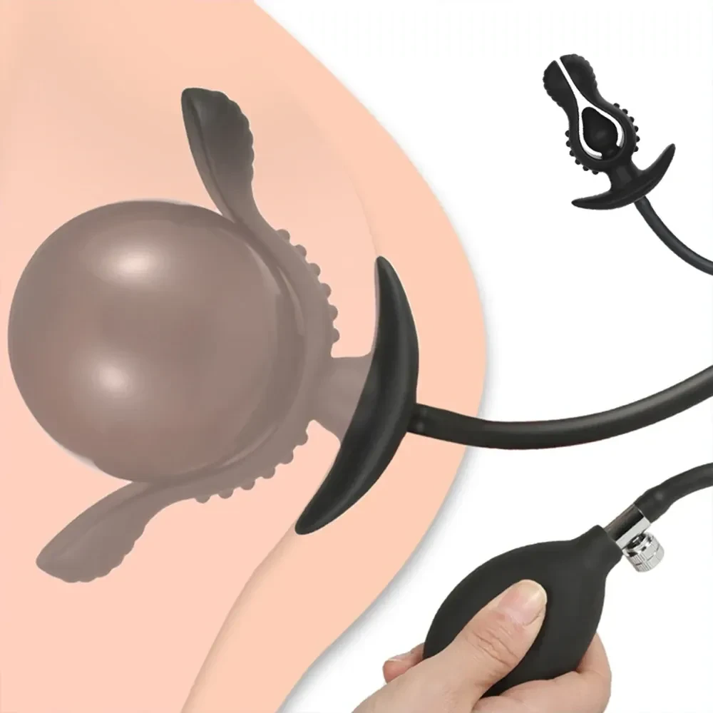 expandable silicone anal training plug