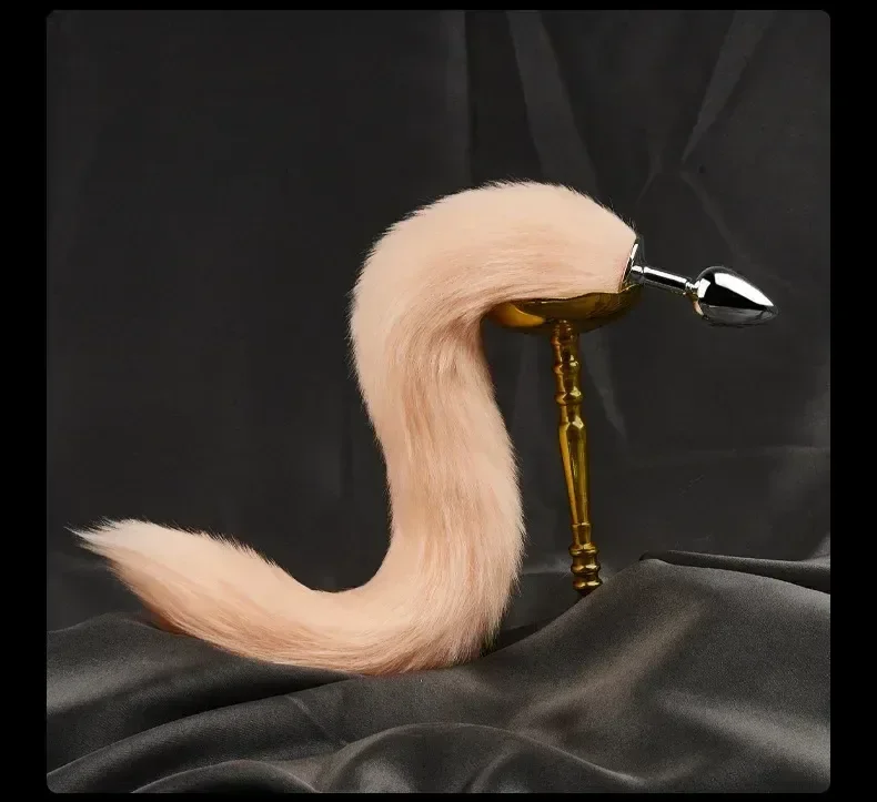 faux fur tail anal plug