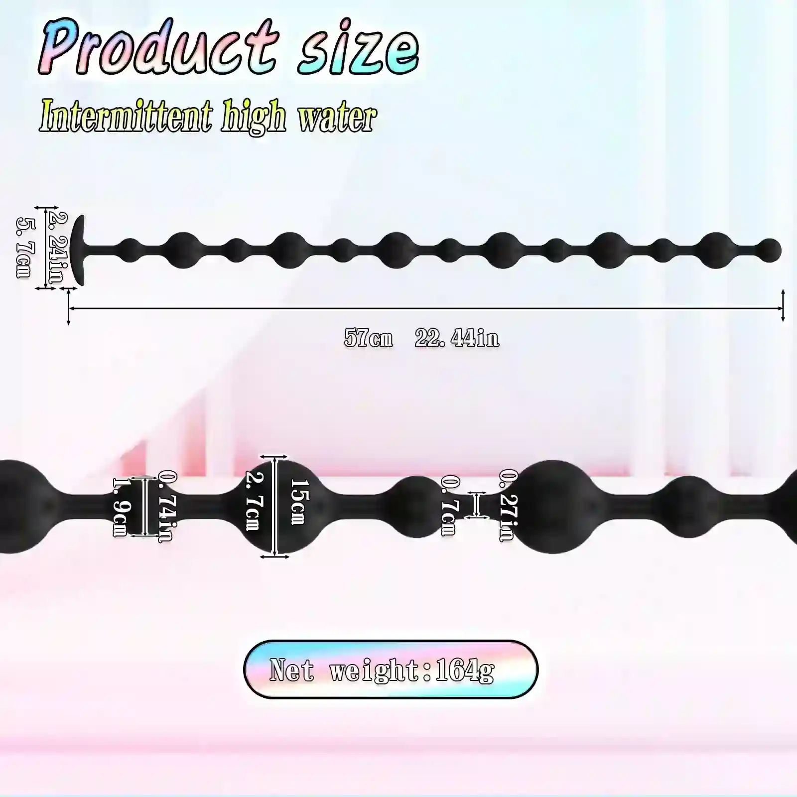 flexible silicone anal toy 13 beads