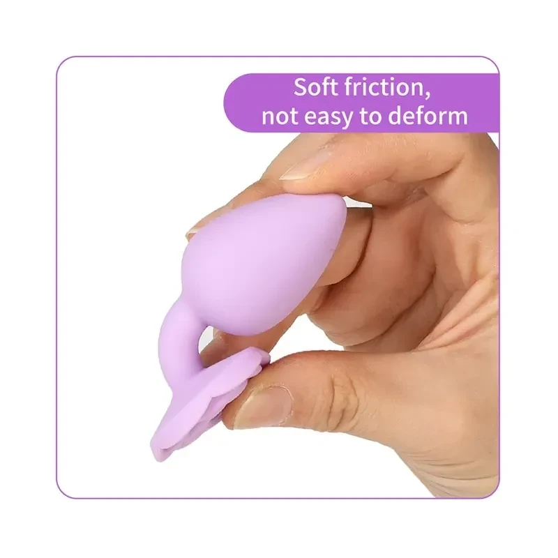 flexible silicone rose anal plug