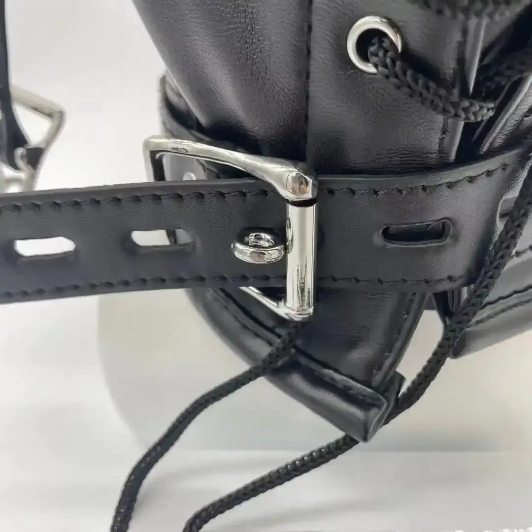 full face leather gag hood mask