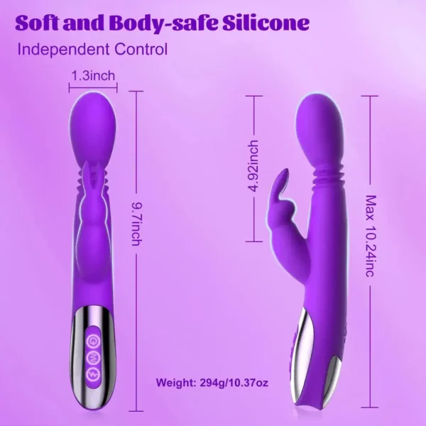 g-spot curved thrusting clitoral stimulator