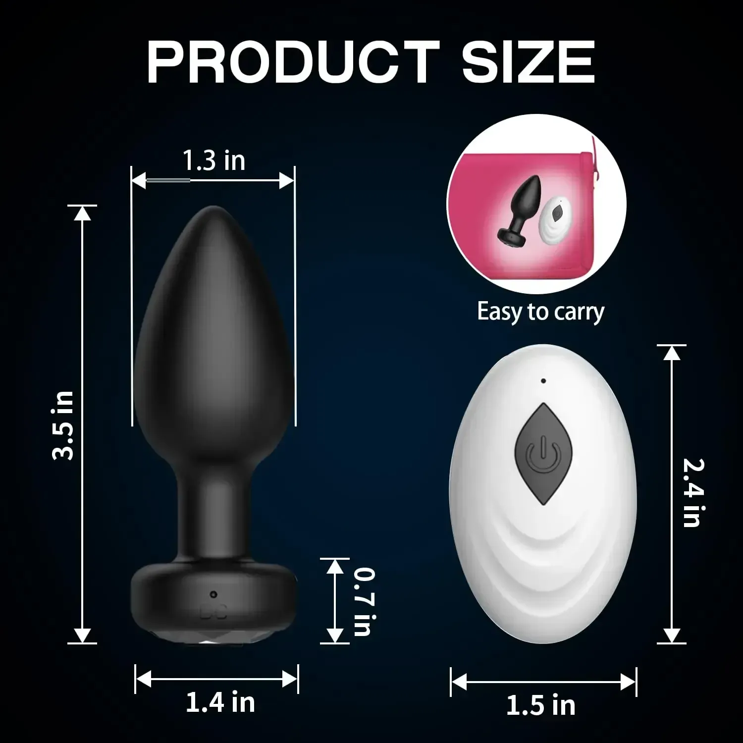 g spot vibrating butt plug silicone