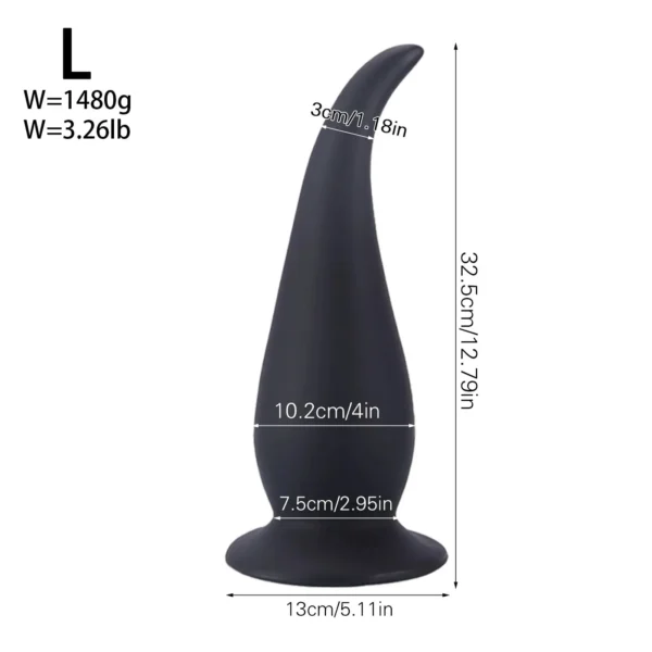golden silicone anal plug large