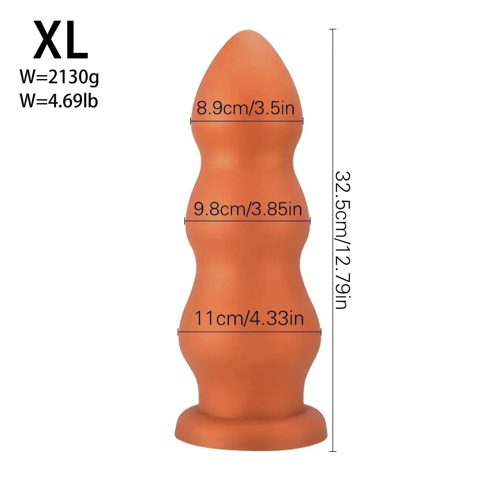 graduated rubber anal toy