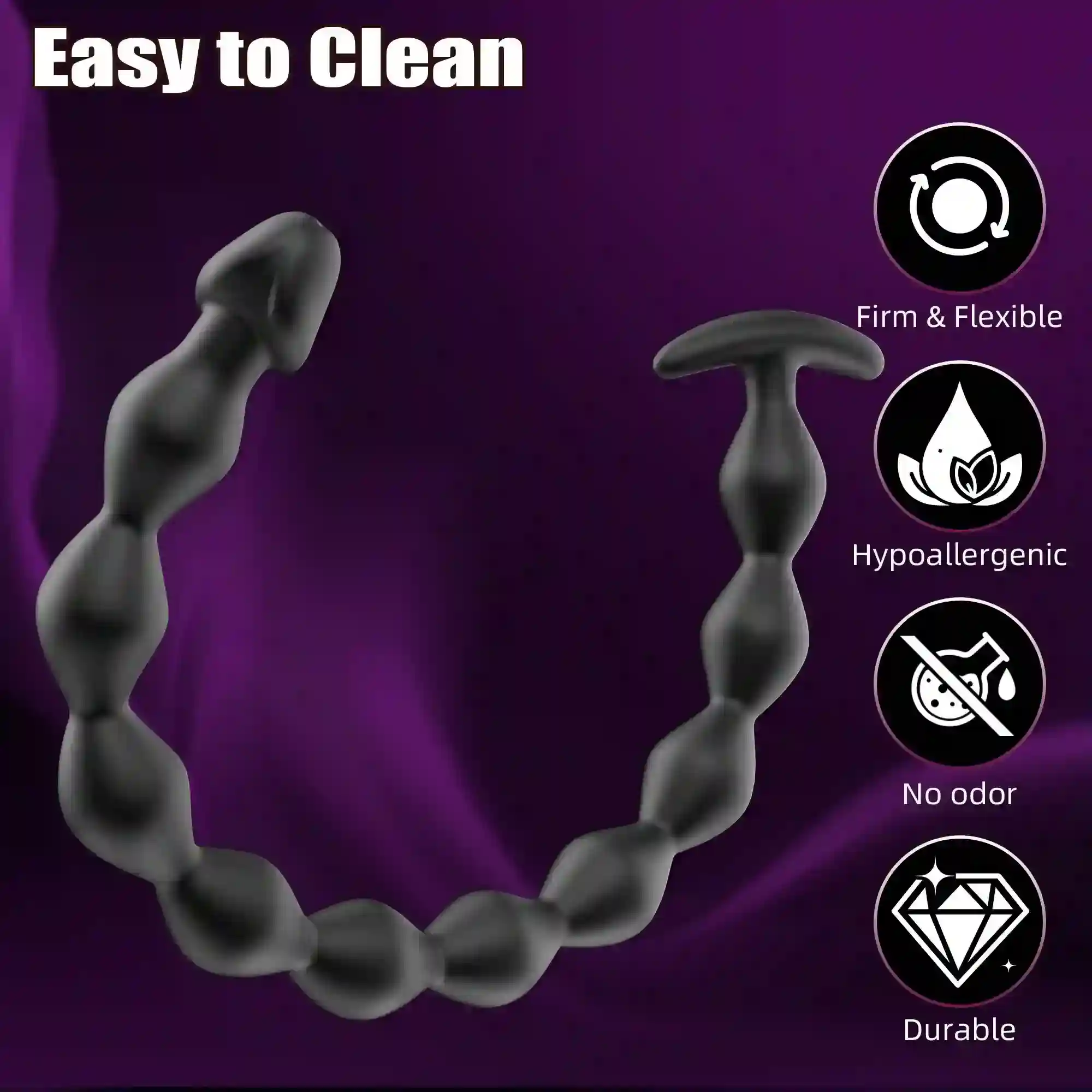 graduated size anal beads for training