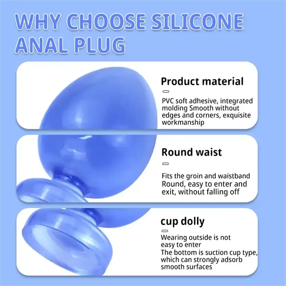 graduated size silicone butt plug