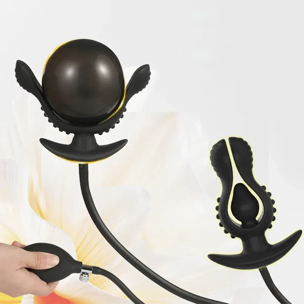 granular surface inflatable butt plug