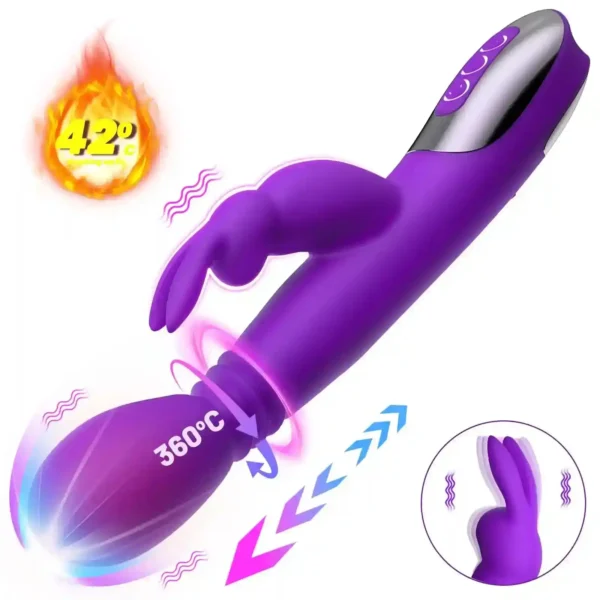 hands-free thrusting rotating silicone toy