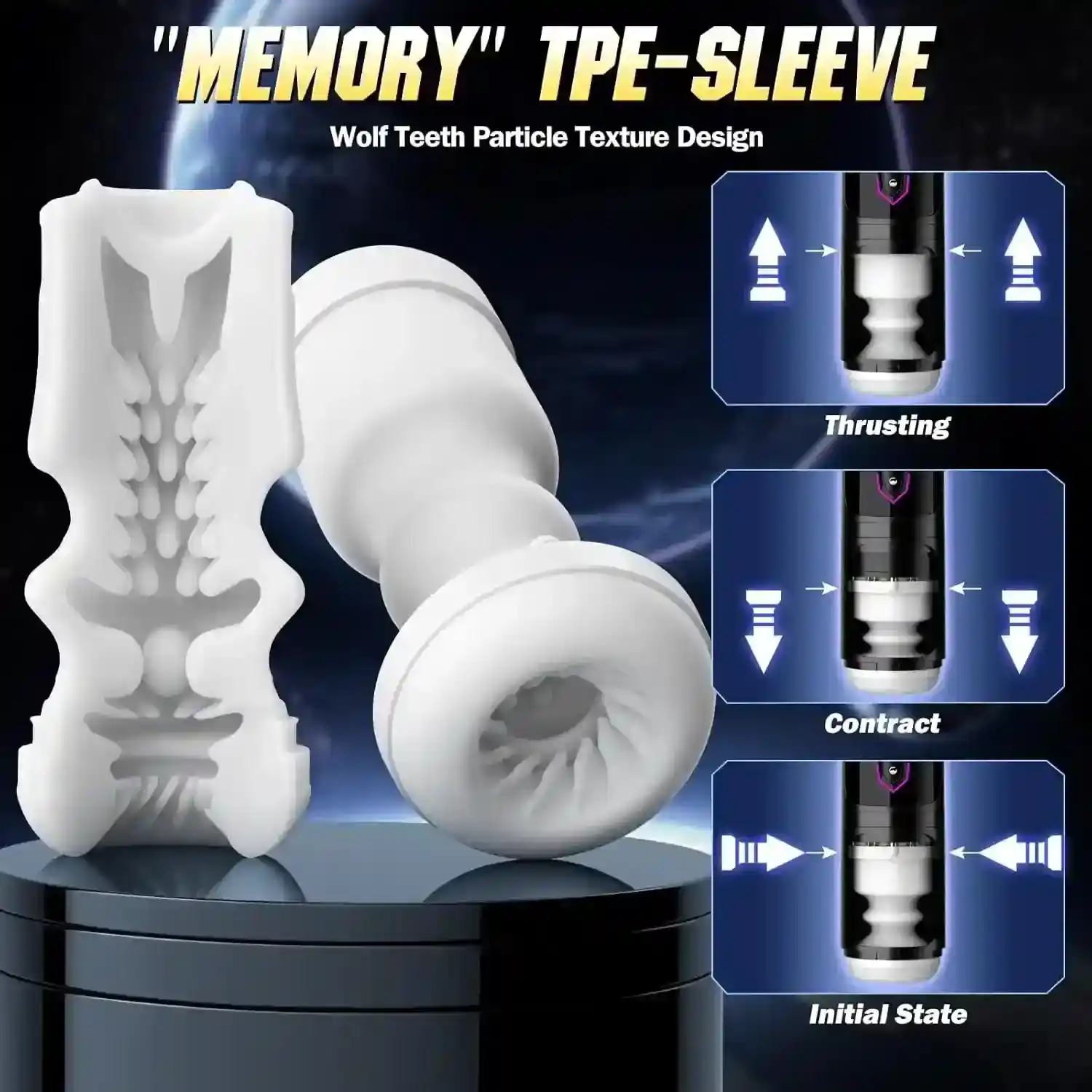 heated stroker with sucking function