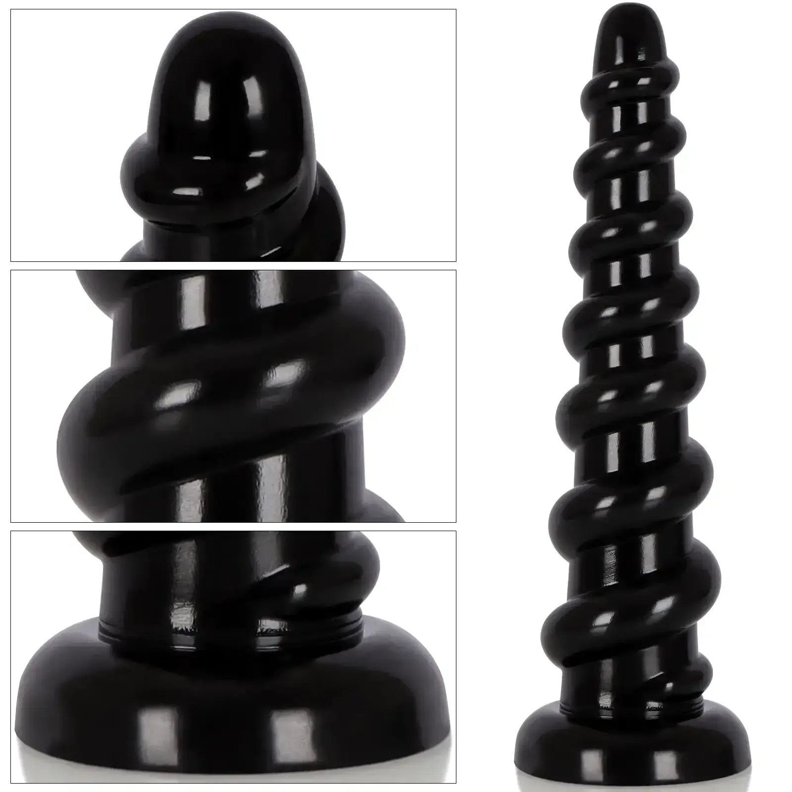 heavy plastic anal plug spiral