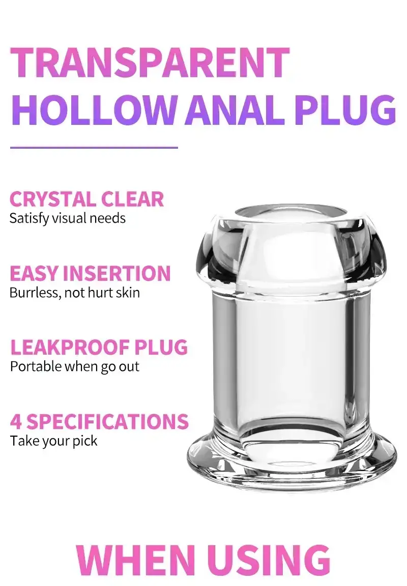 hollow anal plug with removable stopper