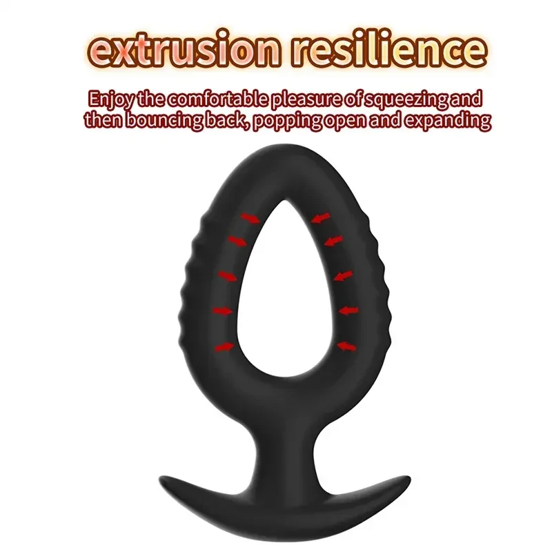 hollow anal plug with smooth silicone