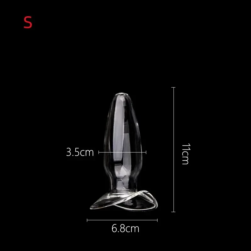 hollow clear anal plug glass