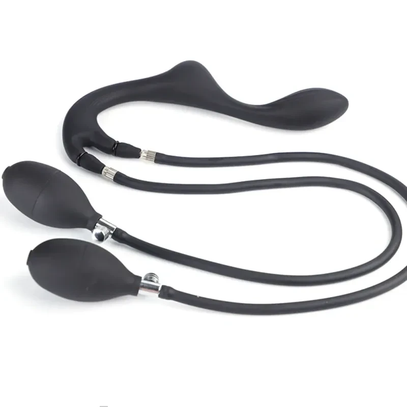 inflatable anal plug black tpe