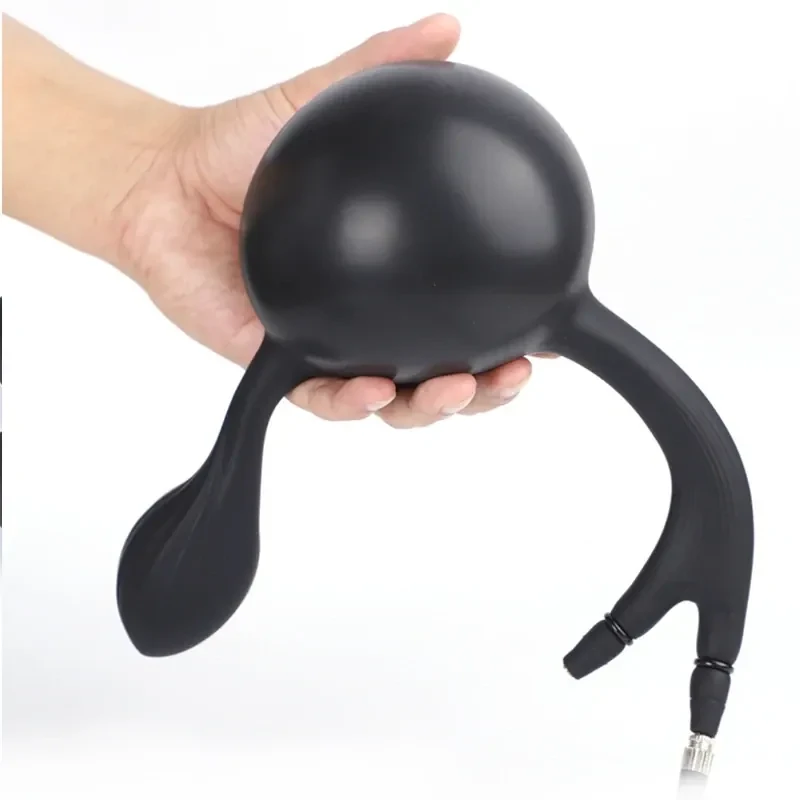 inflatable anal plug black tpe 1