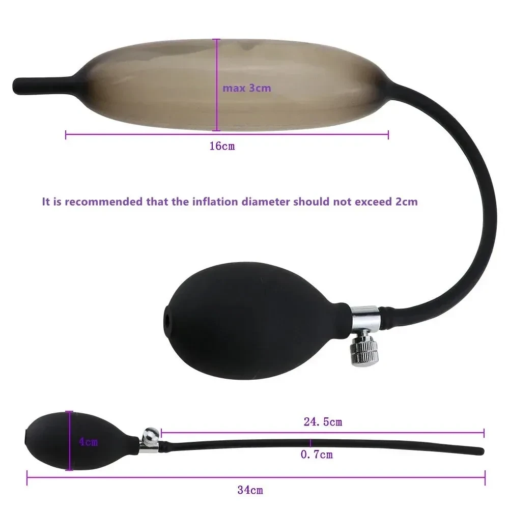 inflatable anal plug urethral stimulation