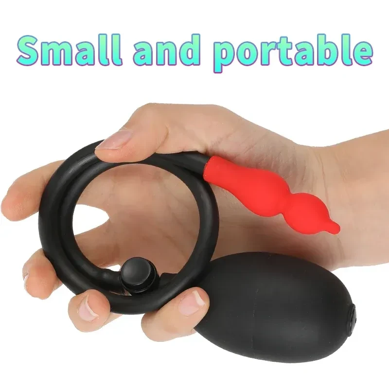 inflatable anal plug with hand pump
