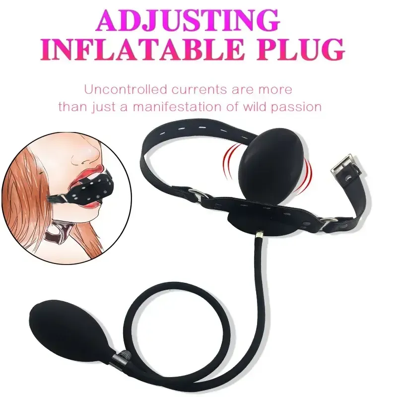 inflatable silicone gag for couples