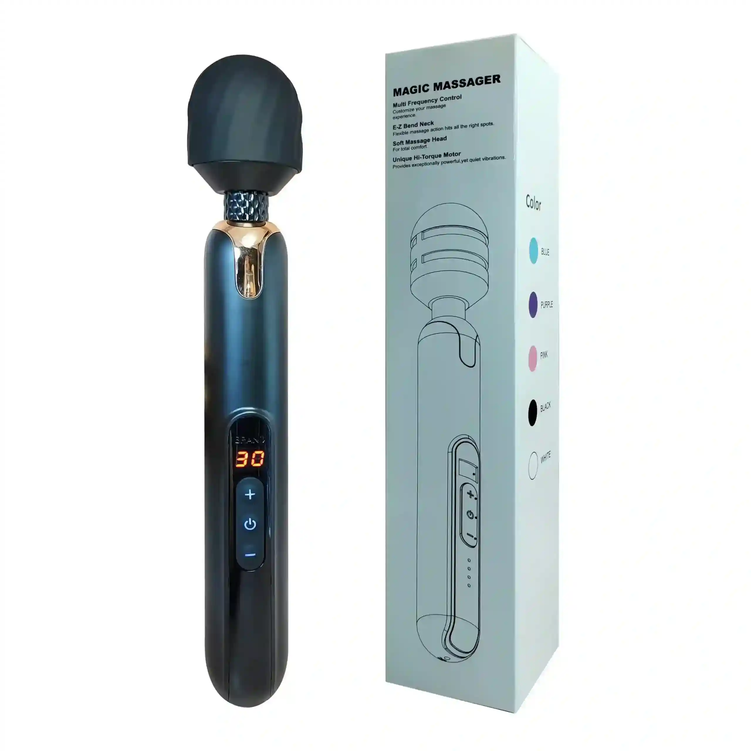 isensualflow net abs vibrating wand led display
