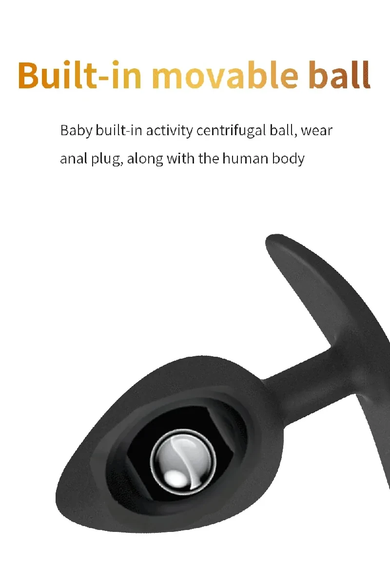 isensualflow net black silicone anal plug metal ball