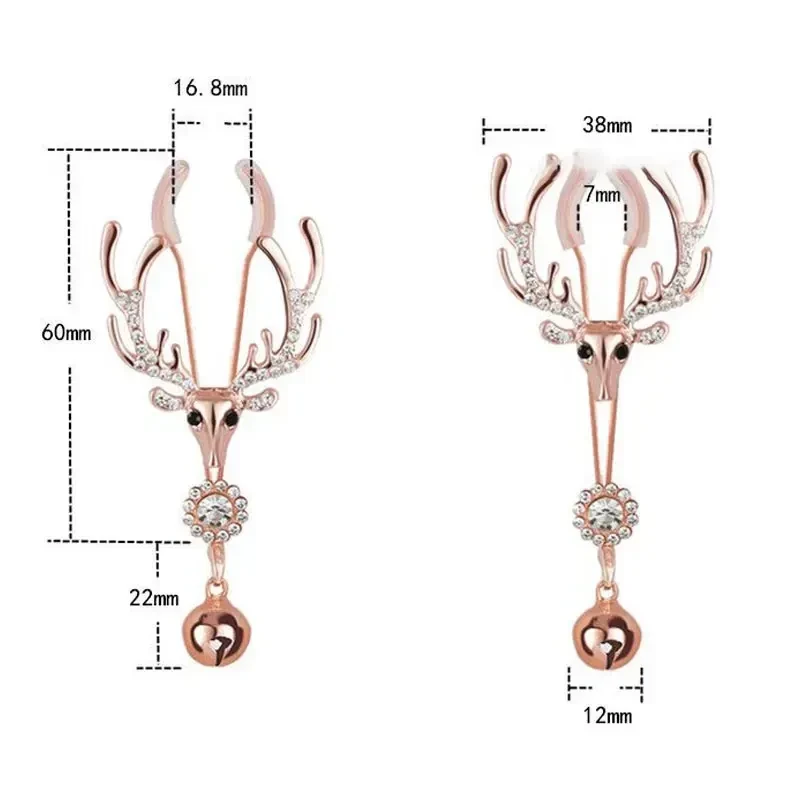 isensualflow net deer design zinc alloy nipple clamps