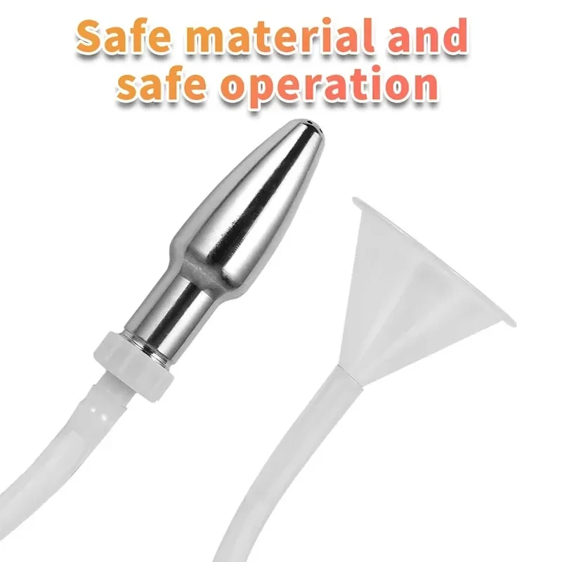 isensualflow net durable metal silicone enema set