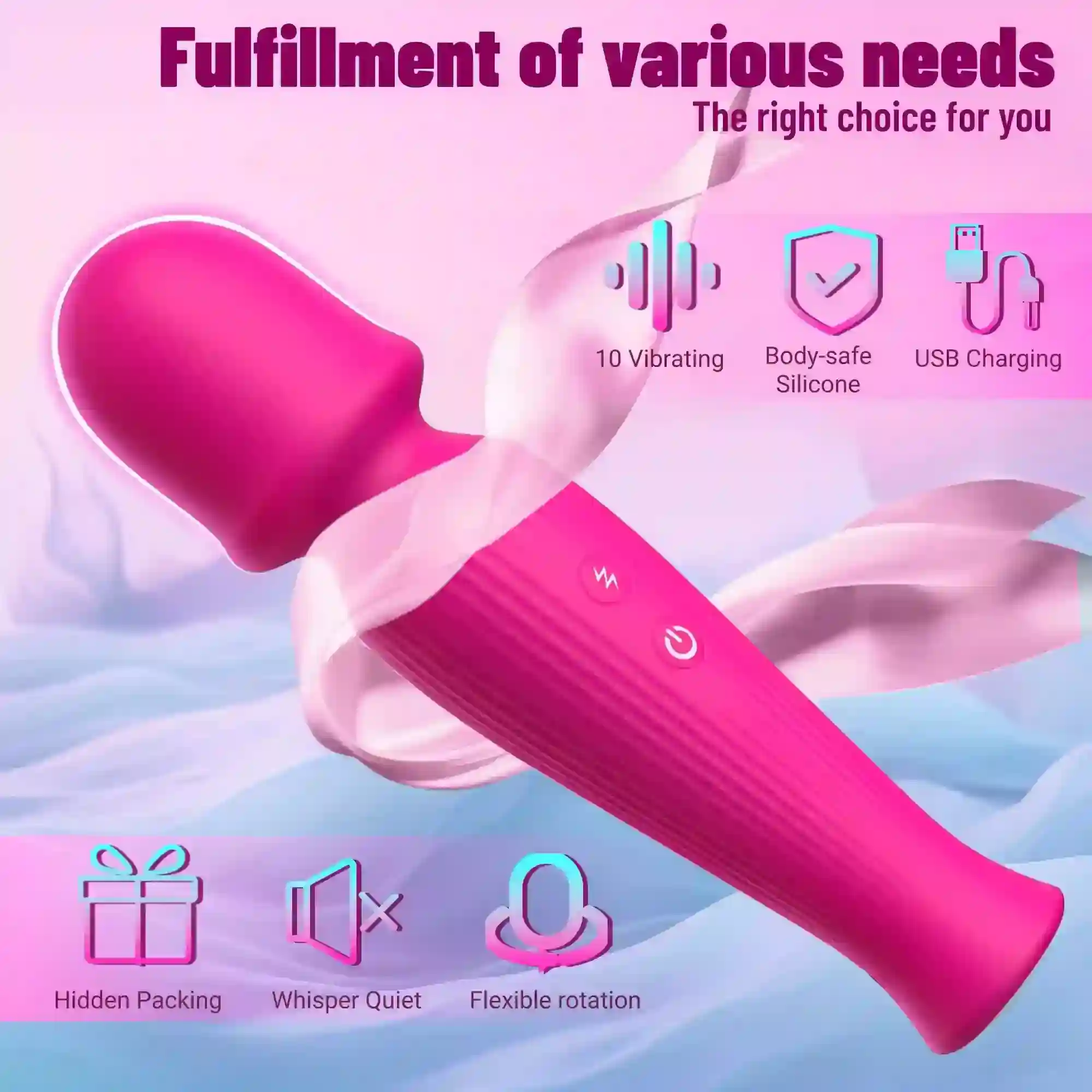 isensualflow net fairy mini wand massager silicone
