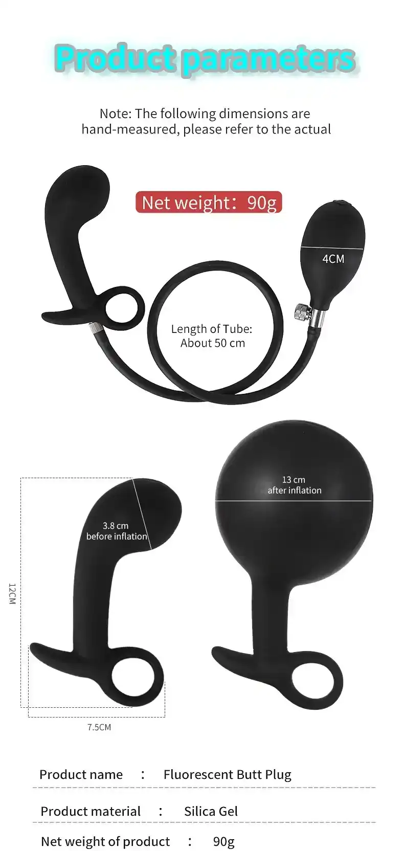 isensualflow net inflatable silicone anal plug 1