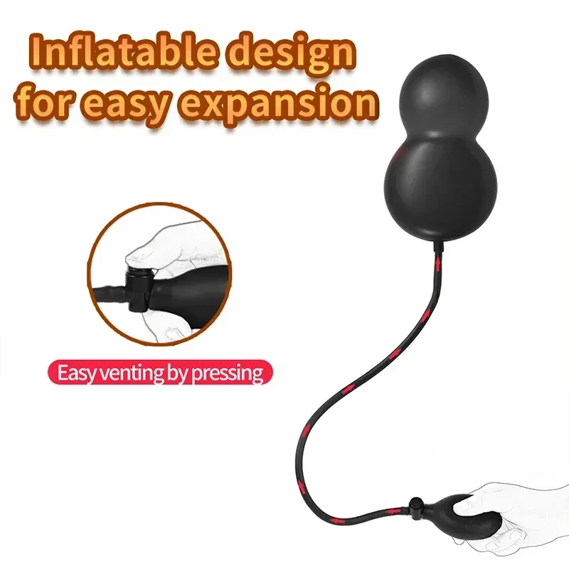isensualflow net inflatable silicone anal plug black