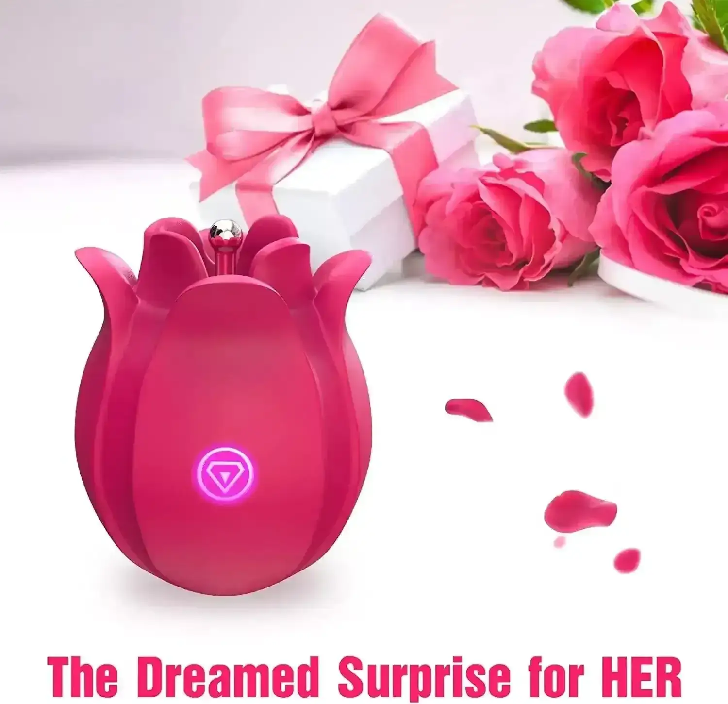 isensualflow net rose petal clitoral massager silicone