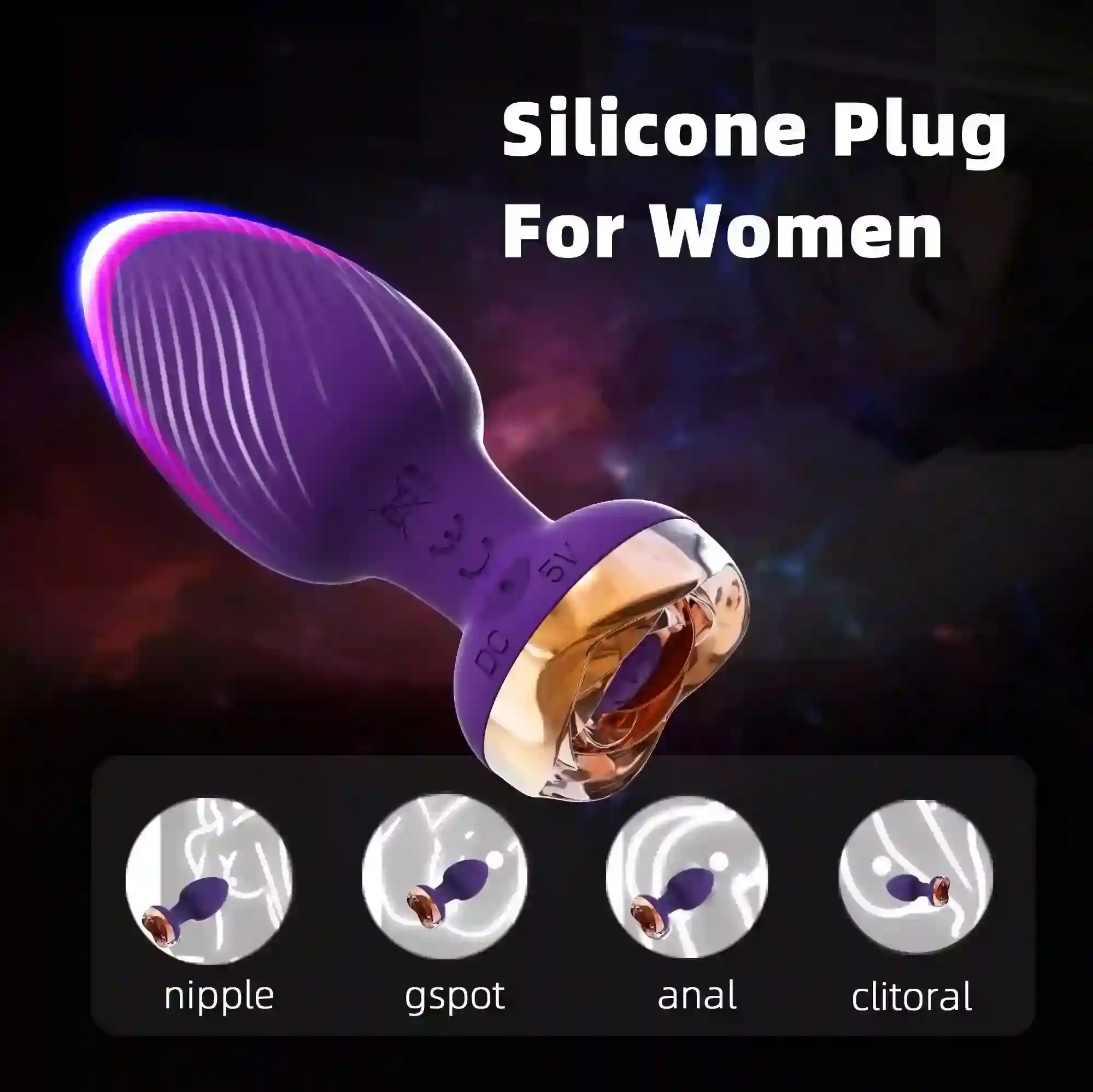 isensualflow net rose shaped silicone vibrating butt plug