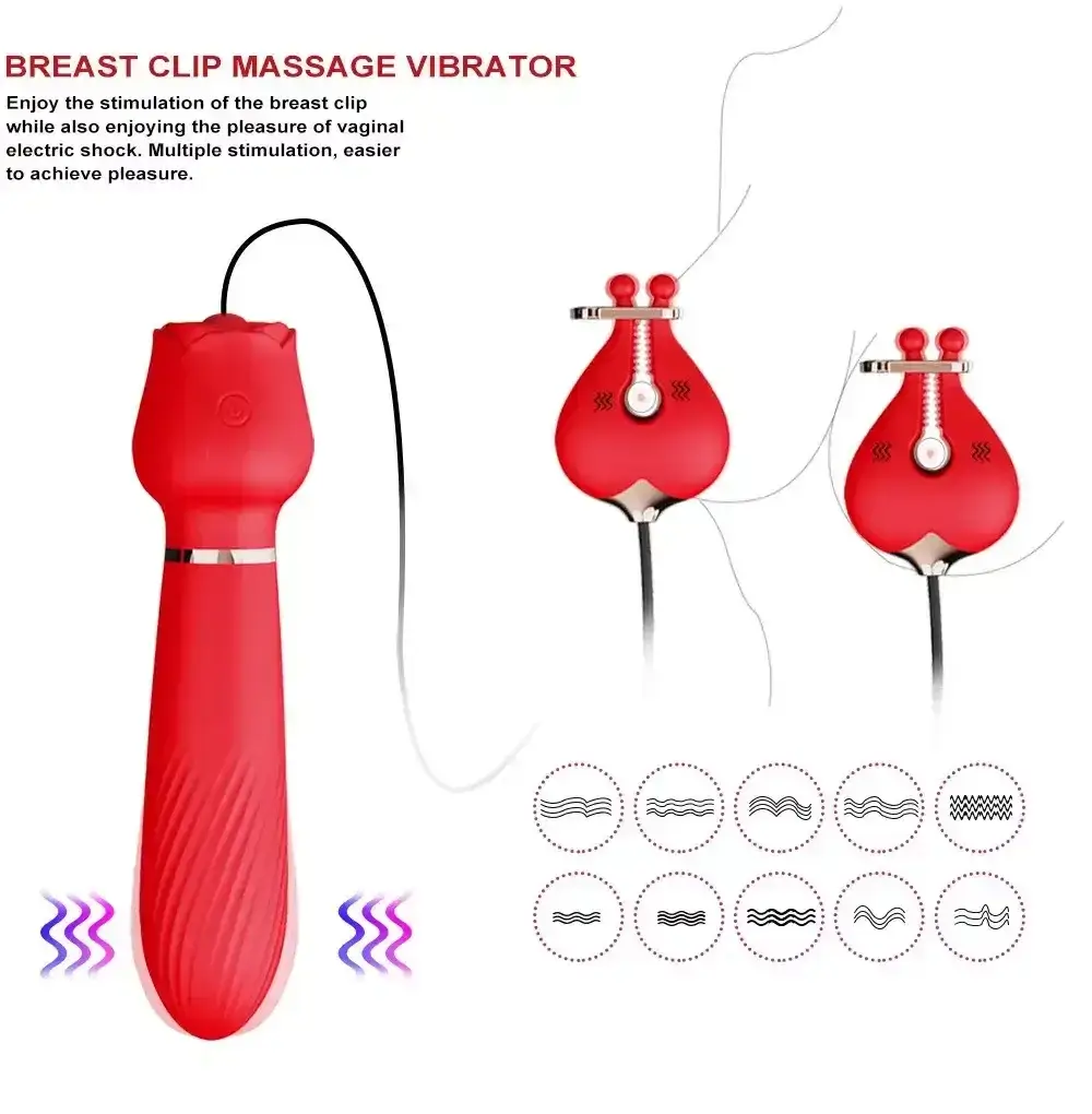 isensualflow net silicone nipple clamp vibrator dual