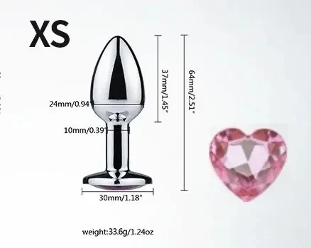 isensualflow net silver heart design butt plug