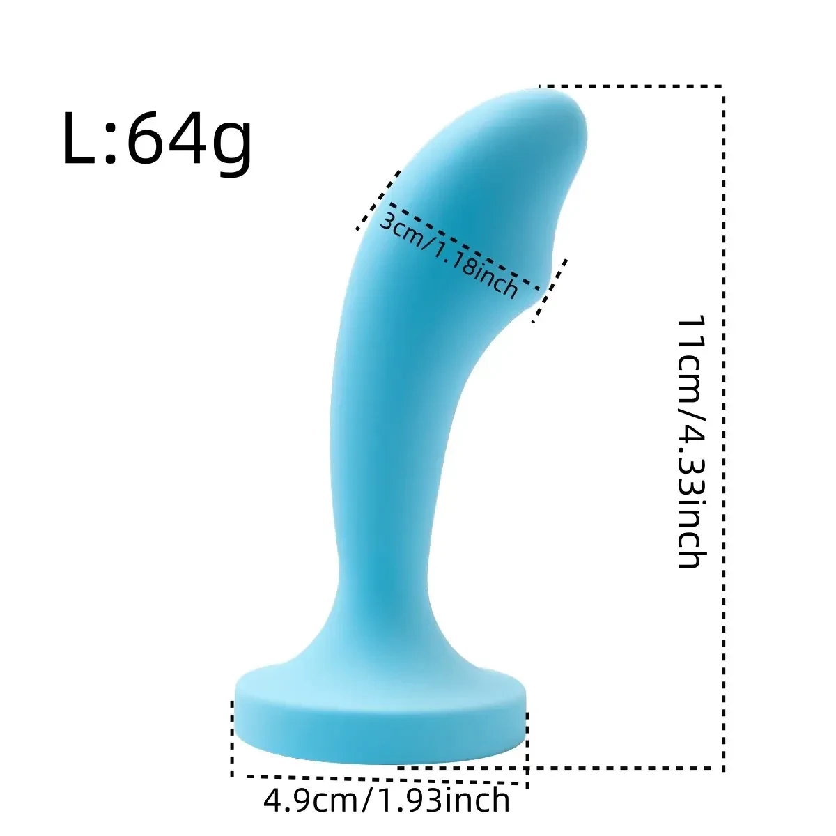 large blue silicone butt plug
