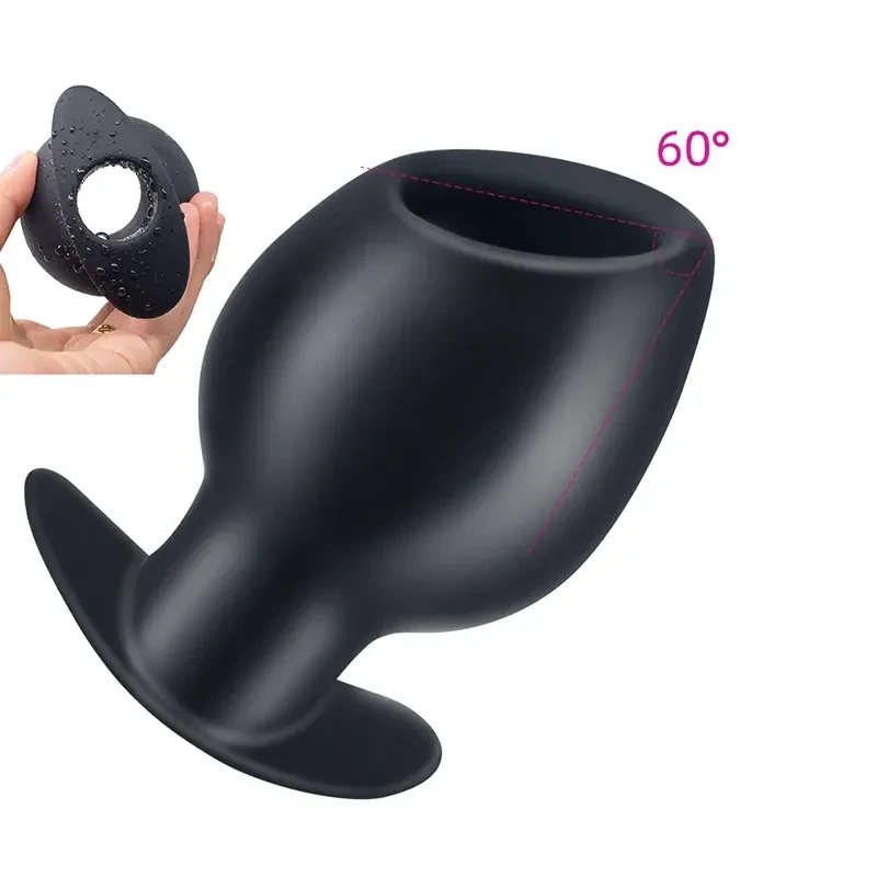 large hollow silicone anal plug